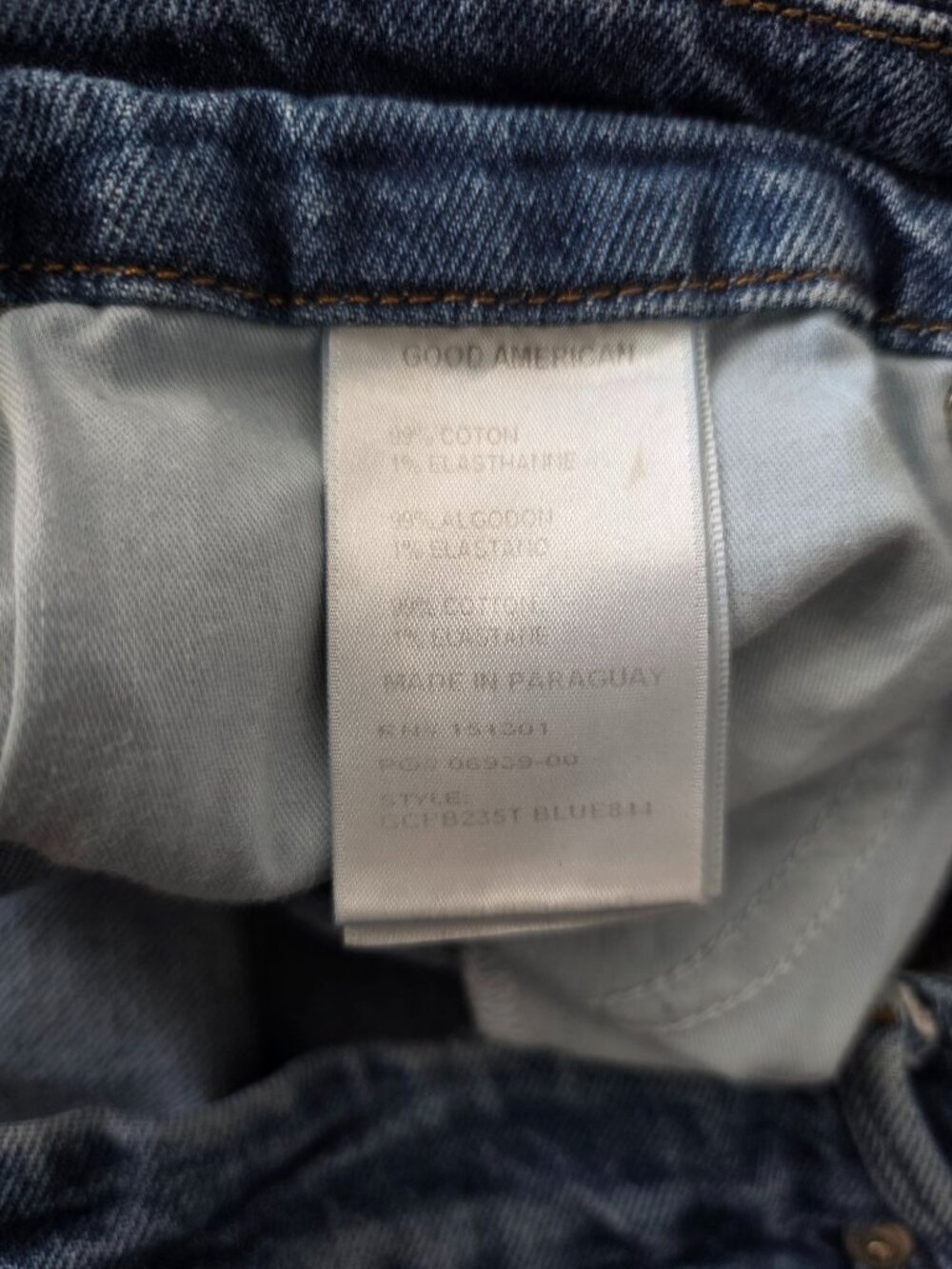 Good American Good Classic Blue Hi-Rise Cropped Denim Jeans Women's Sz 8/29 - Picture 12 of 14
